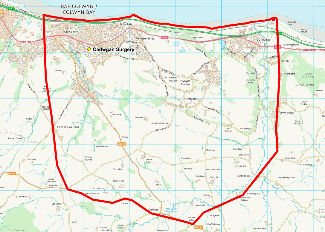 Cadwgan Practice Boundary